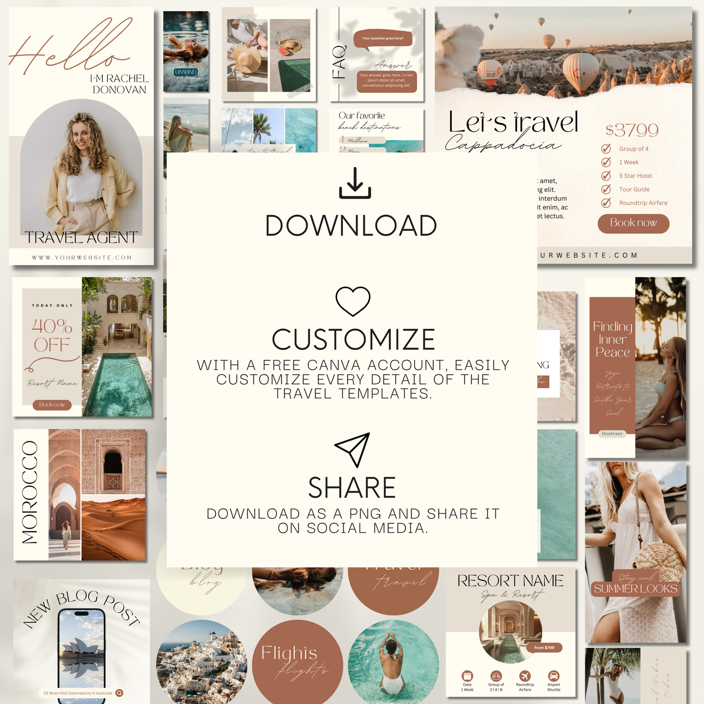 1500 Travel Instagram Bundle Template