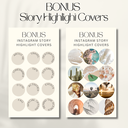 150 Travel Instagram Post & Story Templates