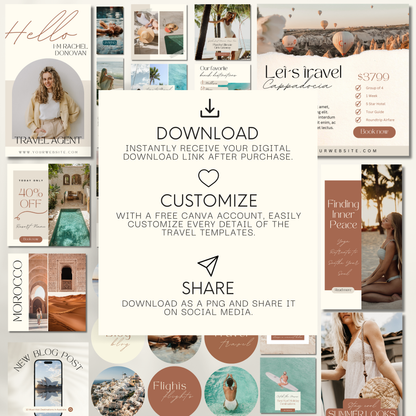 2000 Travel Instagram Bundle Template