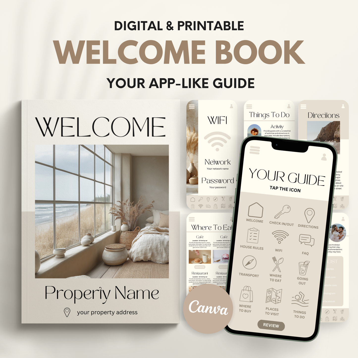 Airbnb Welcome Book Template - BUNDLE