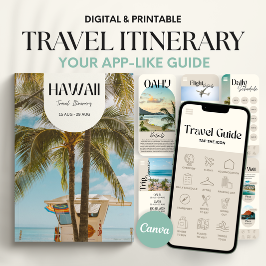 Hawaii Travel Itinerary Template - BUNDLE