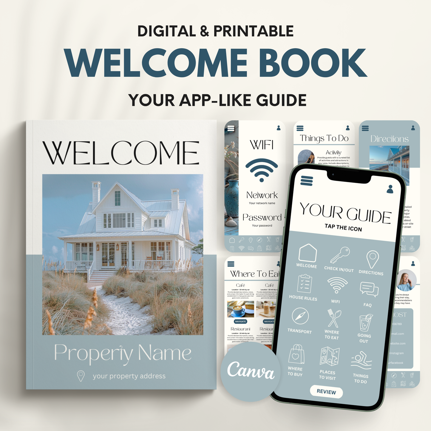 Airbnb Welcome Book Template - BUNDLE