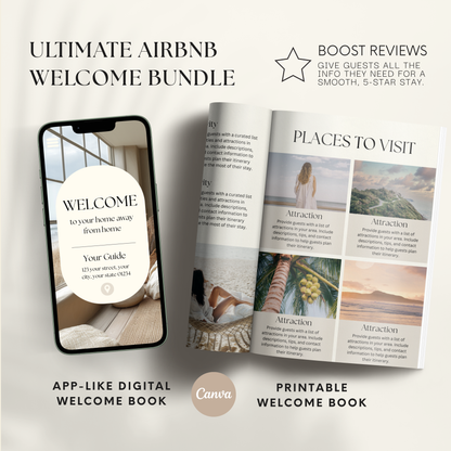 Airbnb Welcome Book Template - BUNDLE