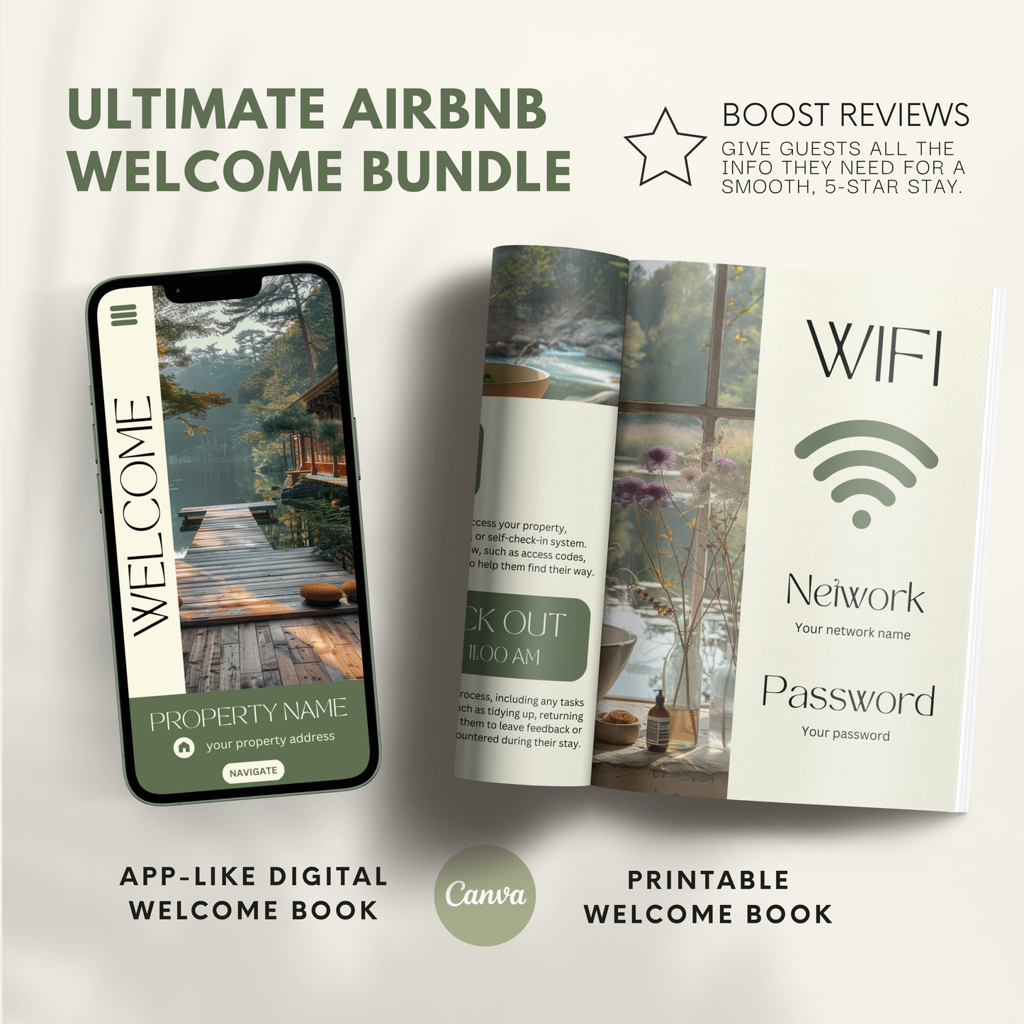 Airbnb Welcome Book Template - BUNDLE