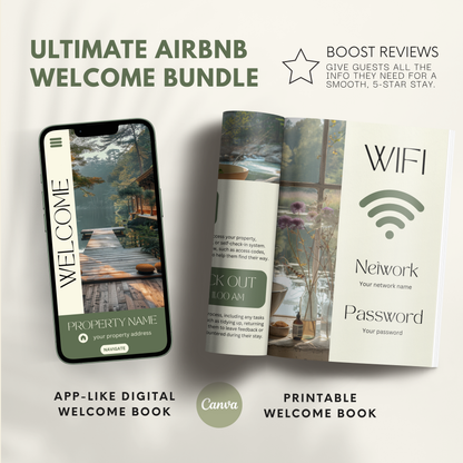 Airbnb Welcome Book Template - BUNDLE