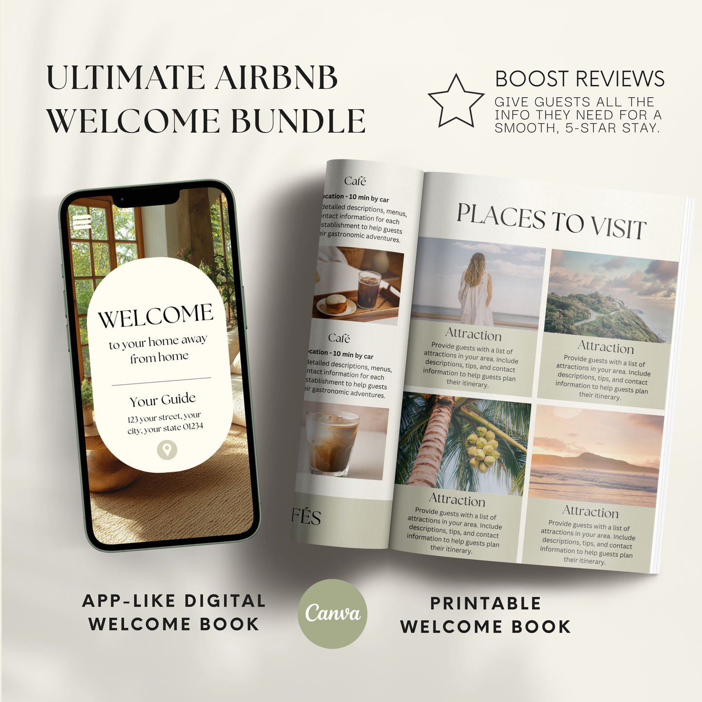 Airbnb Welcome Book Template - BUNDLE