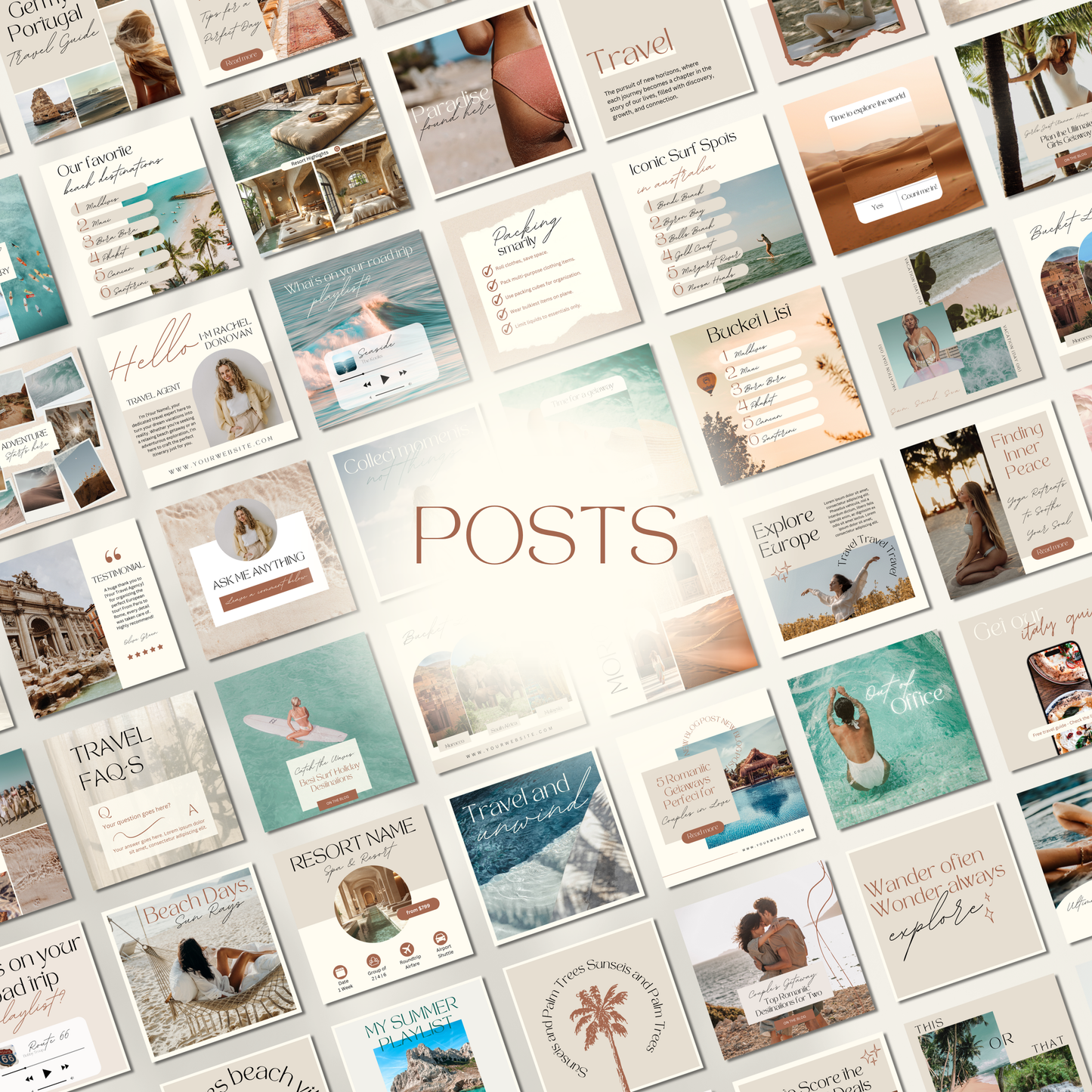 2000 Travel Instagram Bundle Template