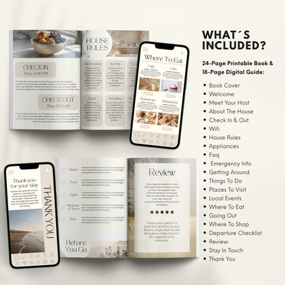 Airbnb Welcome Book Template - BUNDLE