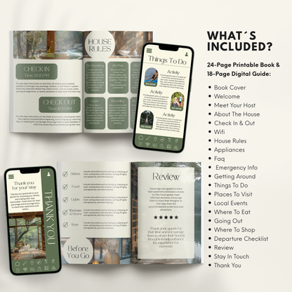 Airbnb Welcome Book Template - BUNDLE