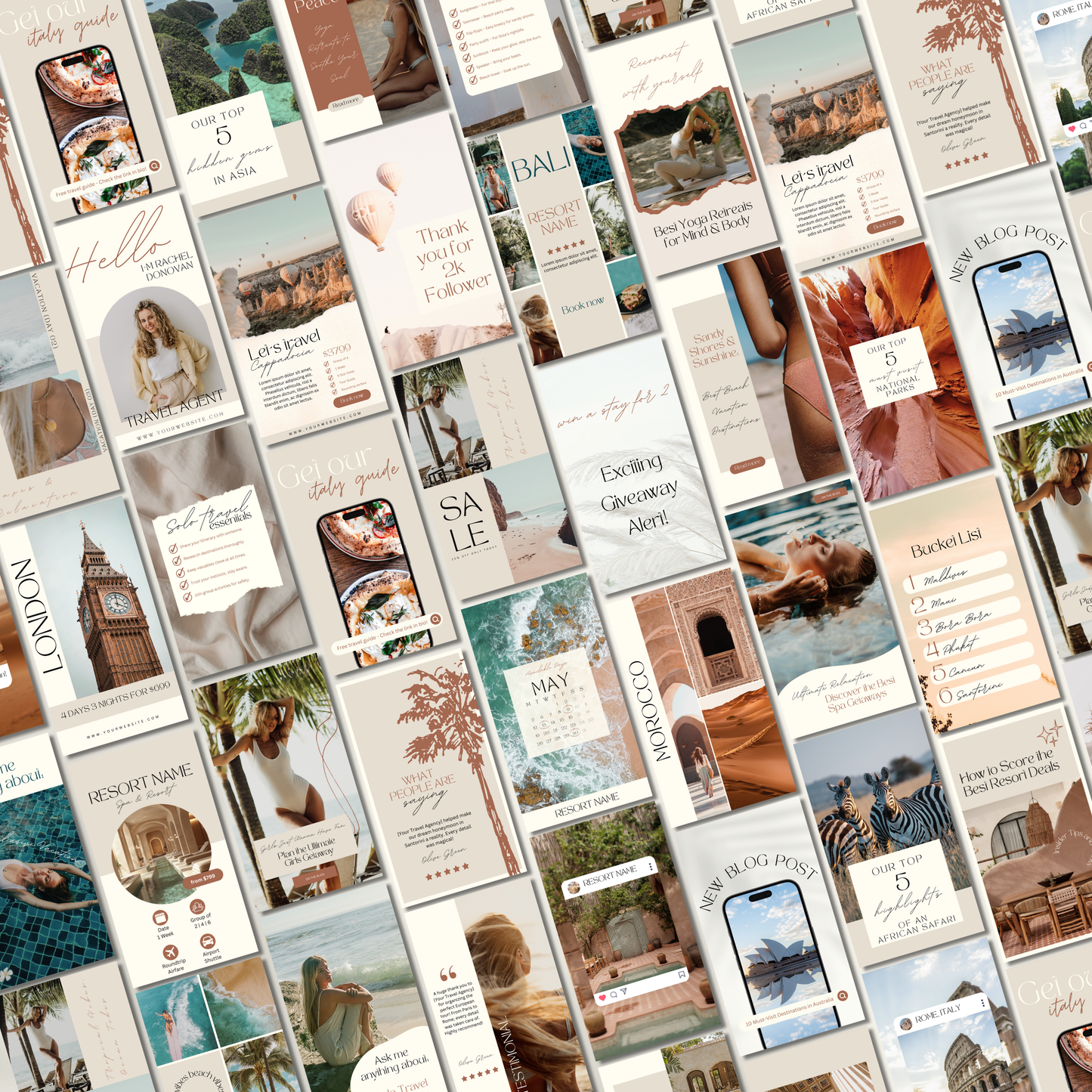 1500 Travel Instagram Bundle Template