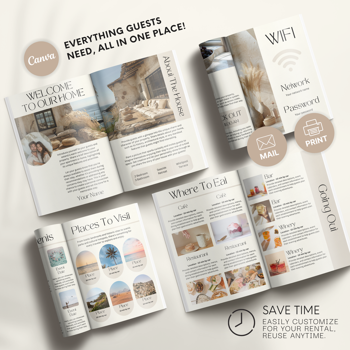 Airbnb Welcome Book Template - BUNDLE