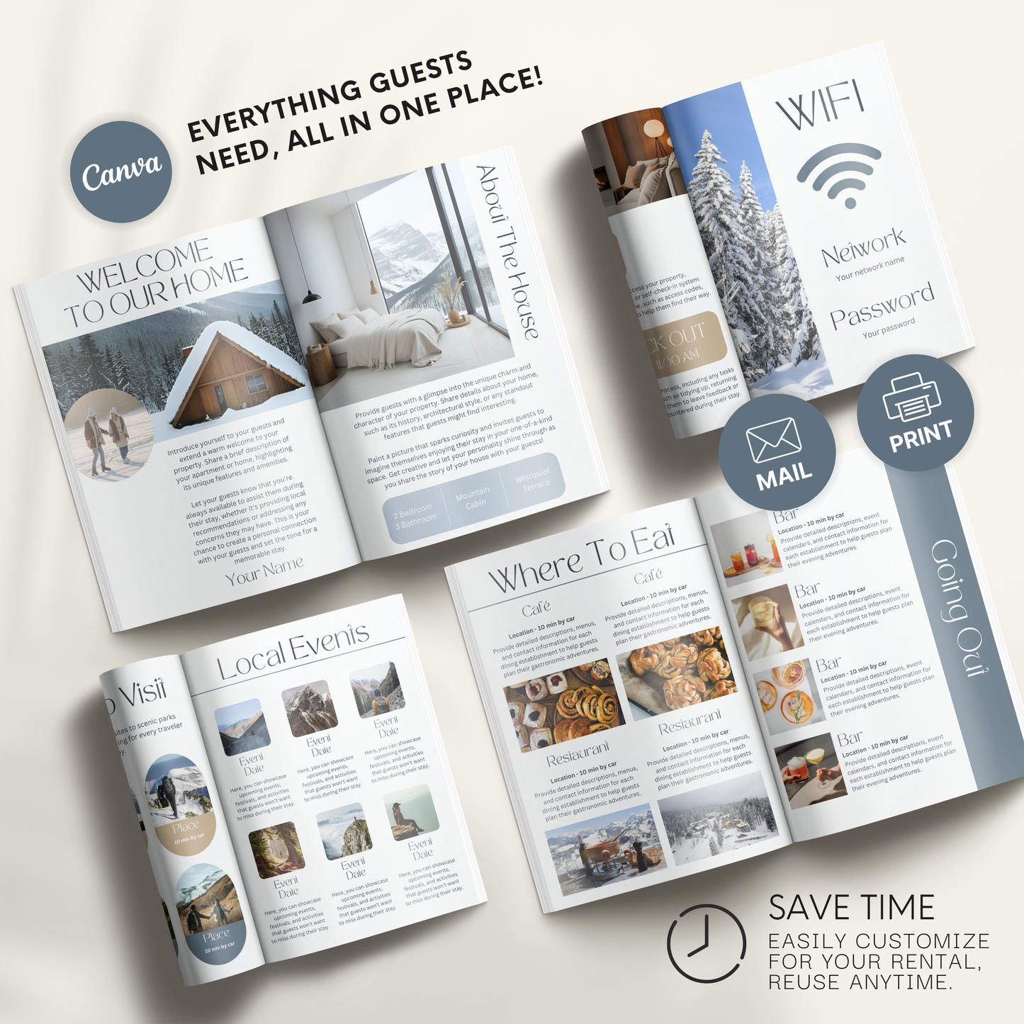 Airbnb Welcome Book Template - BUNDLE