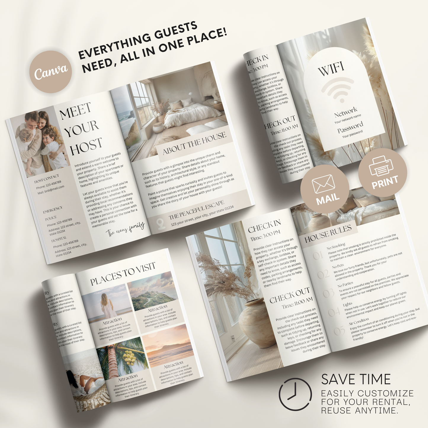 Airbnb Welcome Book Template - BUNDLE