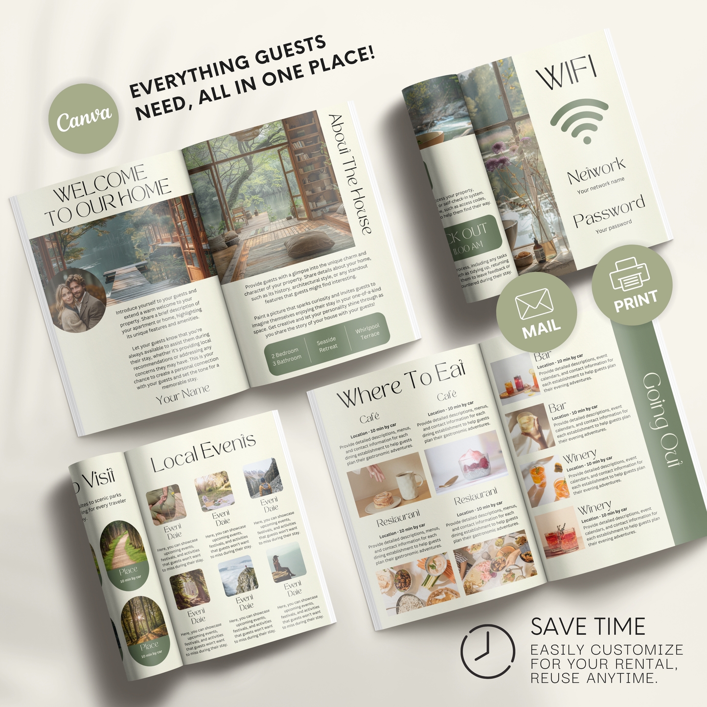 Airbnb Welcome Book Template - BUNDLE