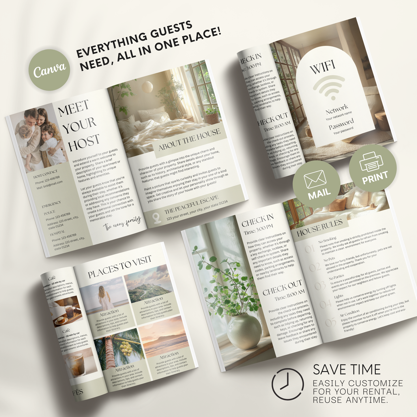 Airbnb Welcome Book Template - BUNDLE