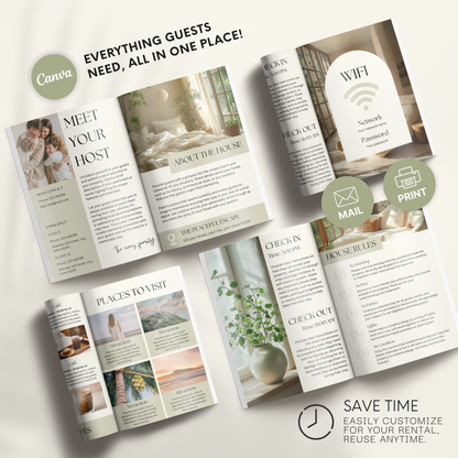 Airbnb Welcome Book Template - BUNDLE