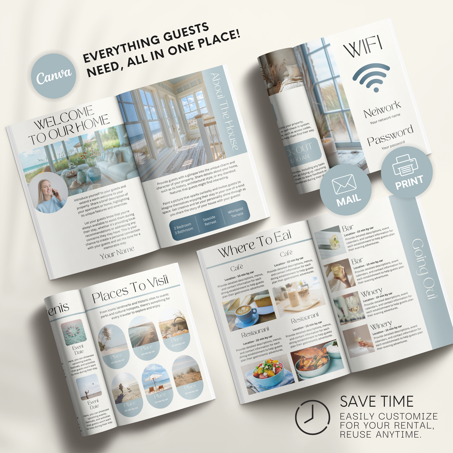 Airbnb Welcome Book Template - BUNDLE