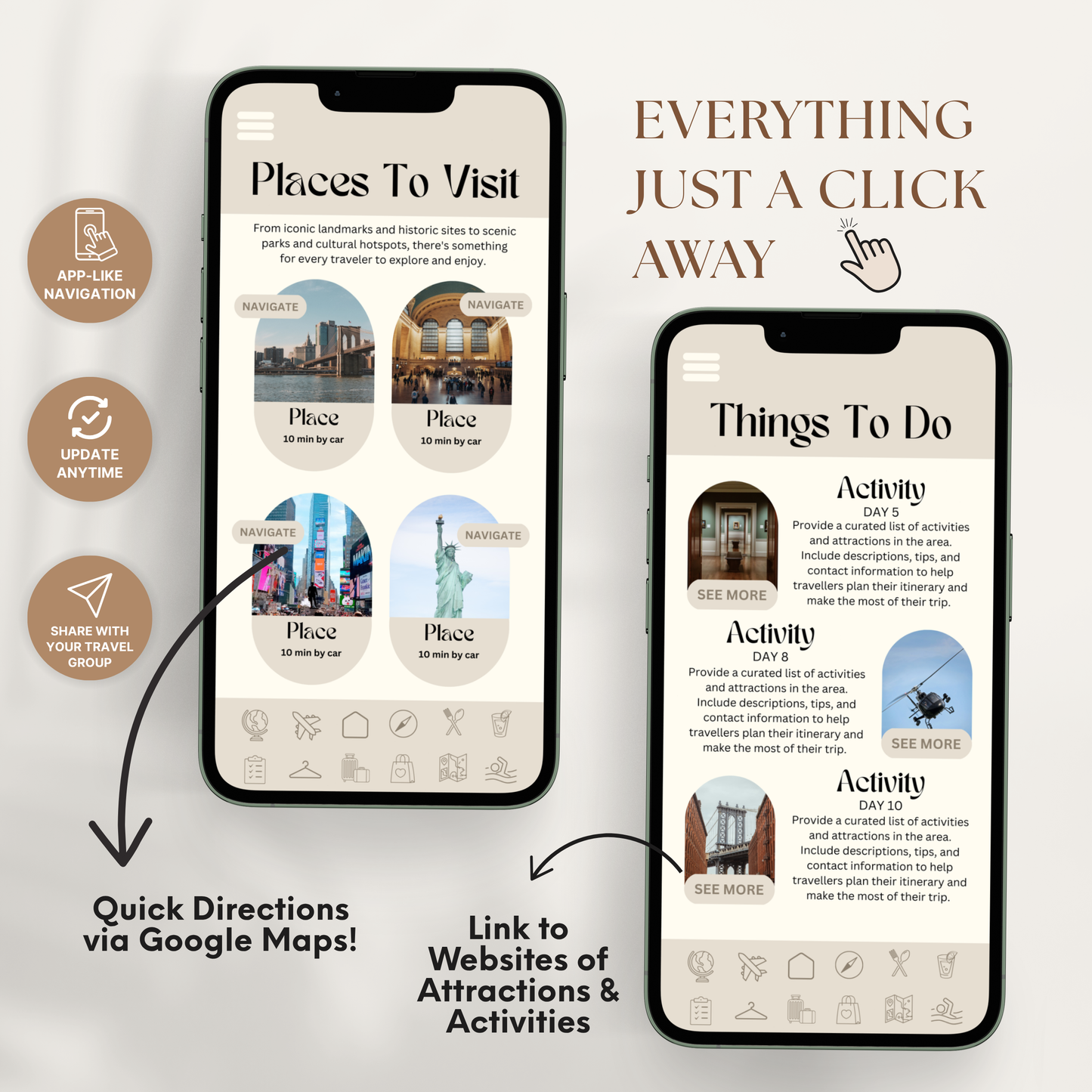 New York Travel Itinerary Template - BUNDLE