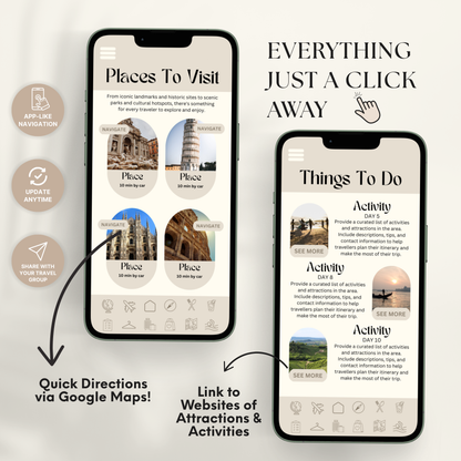 Italy Travel Itinerary Template - BUNDLE