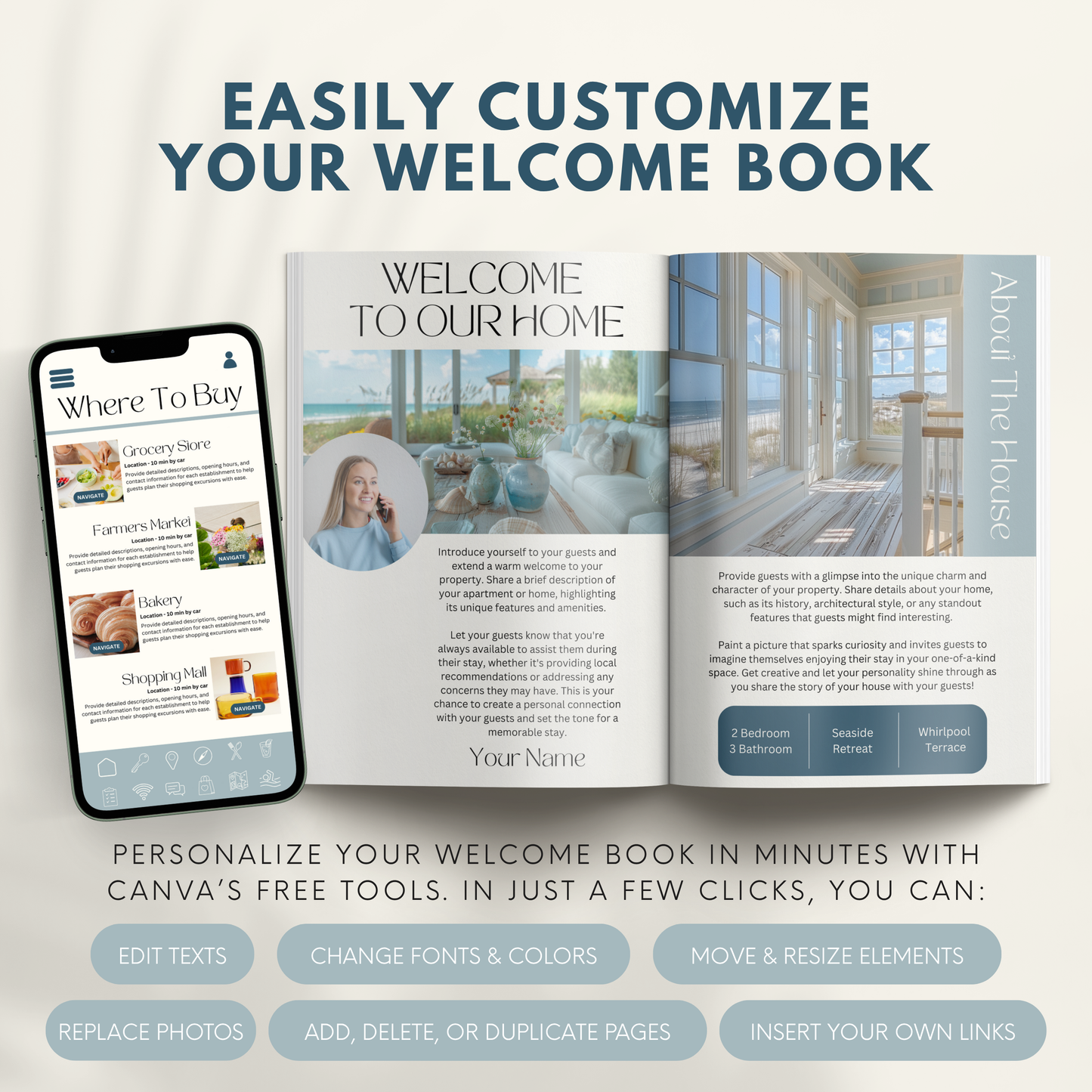 Airbnb Welcome Book Template - BUNDLE