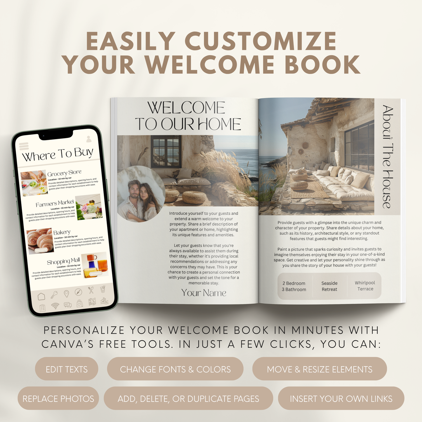 Airbnb Welcome Book Template - BUNDLE