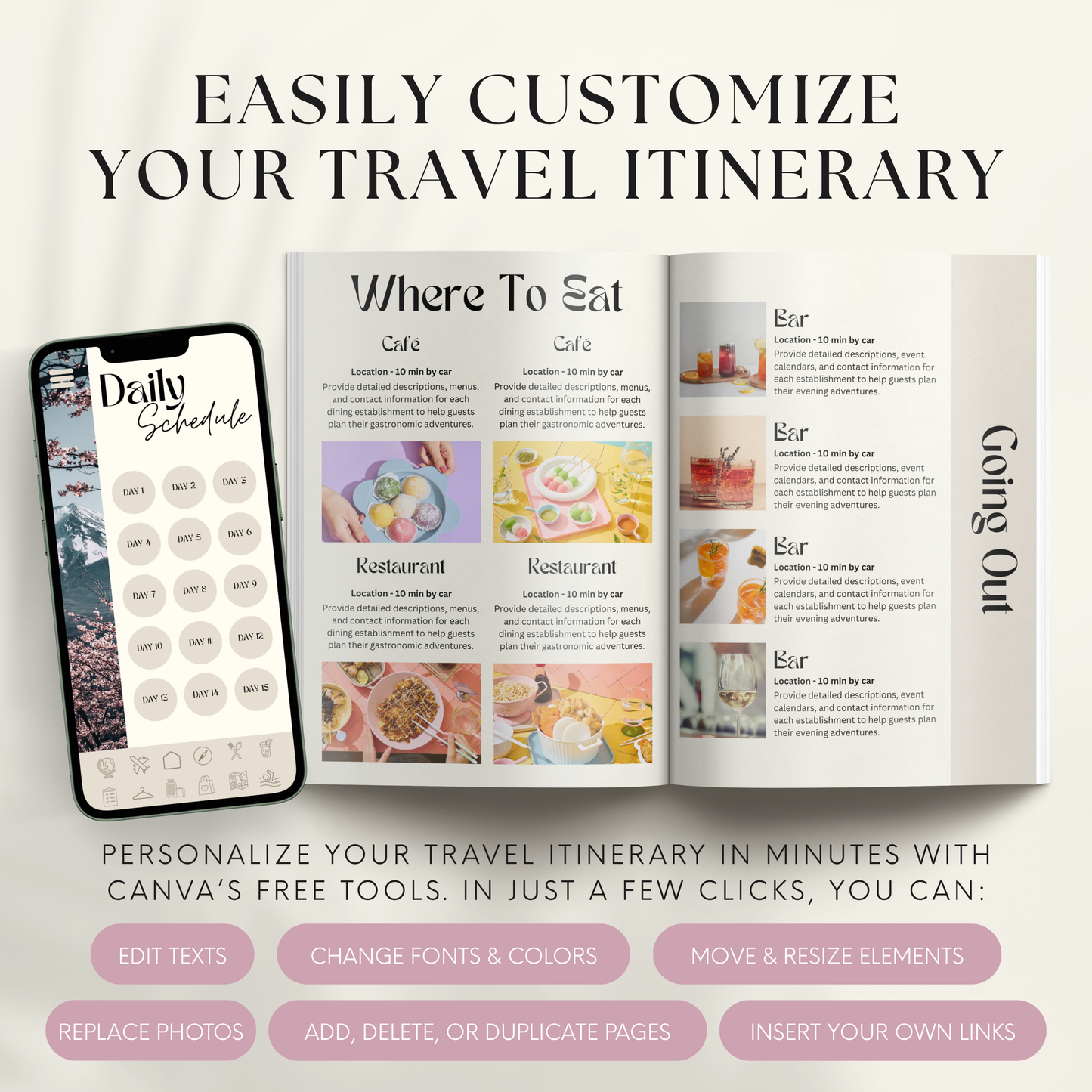 Japan Travel Itinerary Template - BUNDLE