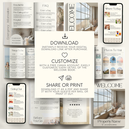 Airbnb Welcome Book Template - BUNDLE