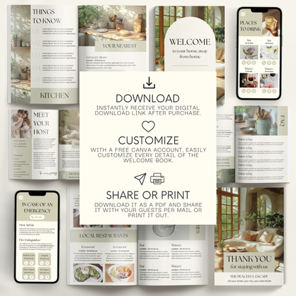 Airbnb Welcome Book Template - BUNDLE