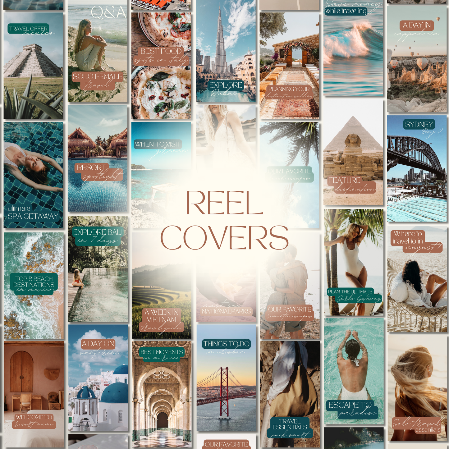 2000 Travel Instagram Bundle Template