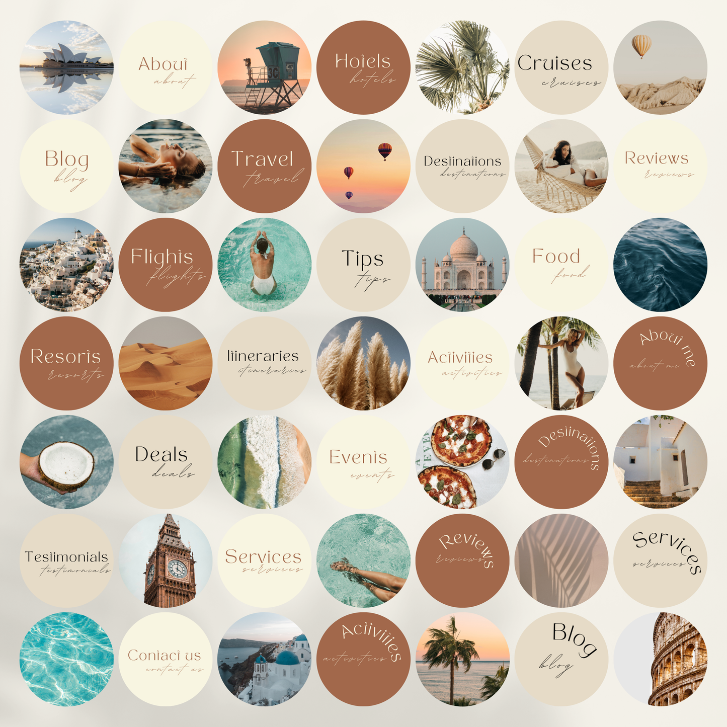 1500 Travel Instagram Bundle Template