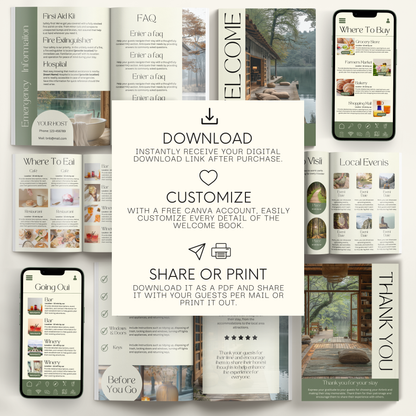 Airbnb Welcome Book Template - BUNDLE