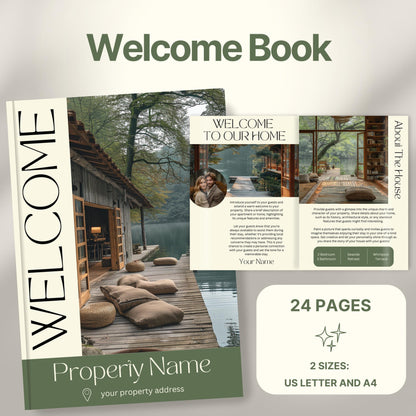 Overview of a airbnb host bundle showing a welcome book.