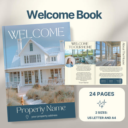 Overview of a airbnb host bundle showing a welcome book.