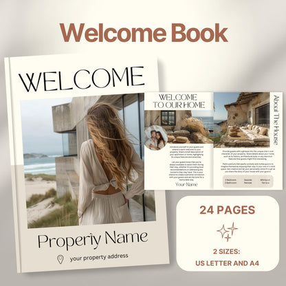 Overview of a airbnb host bundle showing a welcome book.