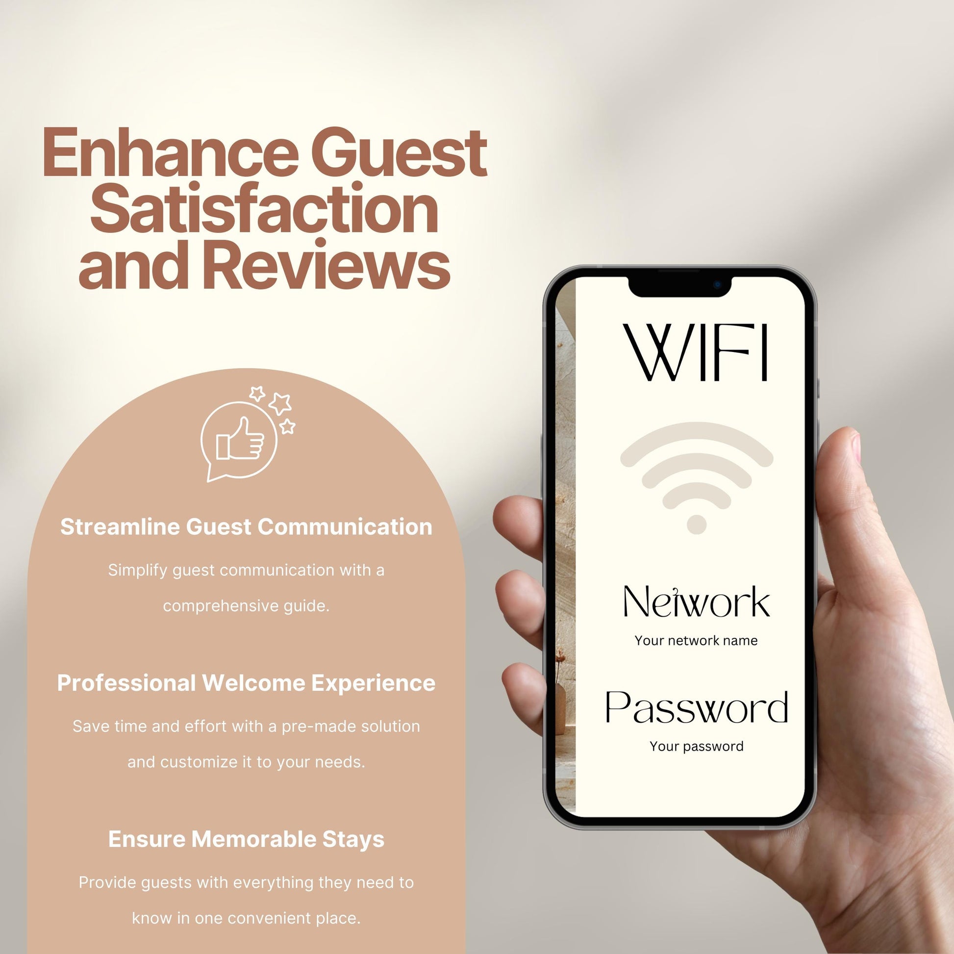 Promotional image titled "Enhance Guest Satisfaction and Reviews."
