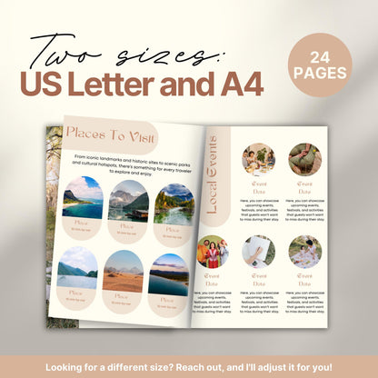 A promotional graphic displaying an open welcome book.