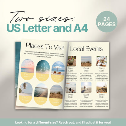 A promotional graphic displaying an open welcome book.