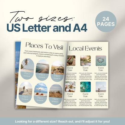 A promotional graphic displaying an open welcome book.