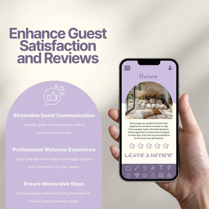 Promotional image titled "Enhance Guest Satisfaction and Reviews."