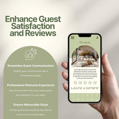 Promotional image titled "Enhance Guest Satisfaction and Reviews."