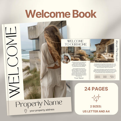 Overview of a airbnb host bundle showing a welcome book.