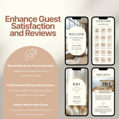 Promotional image titled "Enhance Guest Satisfaction and Reviews."