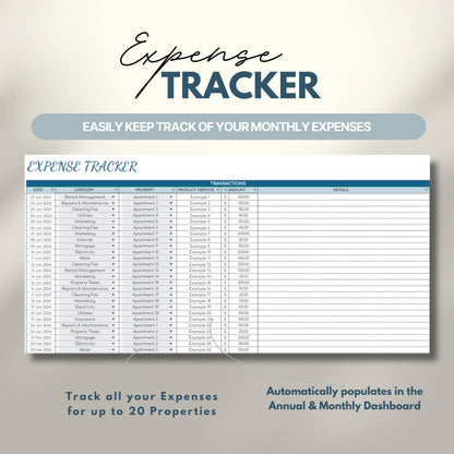 Overview graphic showing the expense tracker.