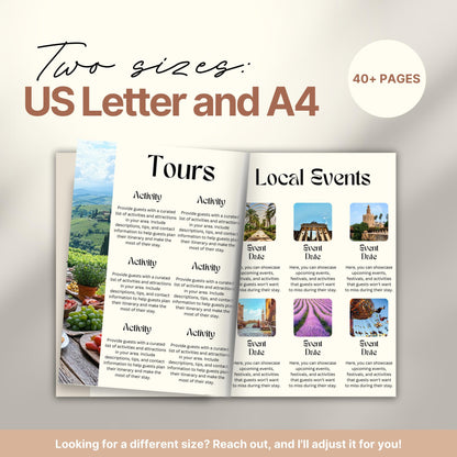 Travel itinerary template displayed in two formats: US Letter and A4 sizes, featuring organized trip details, minimalist design, and printable layout for easy planning.