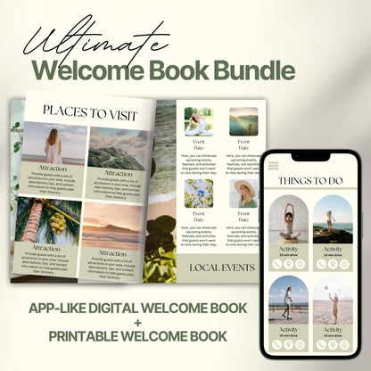 A promotional graphic displaying an open welcome book.