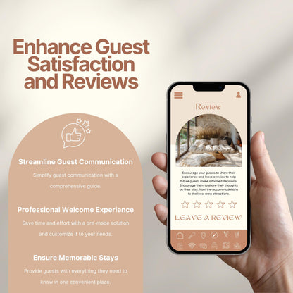 Promotional image titled "Enhance Guest Satisfaction and Reviews."