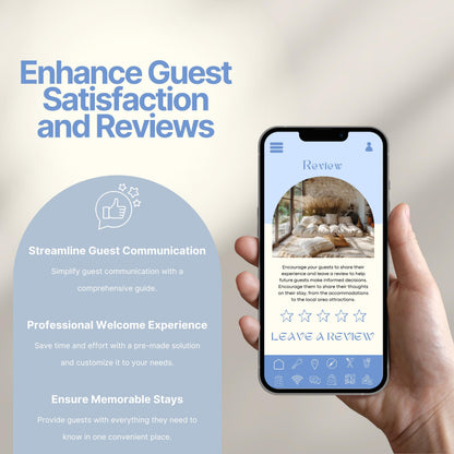 Promotional image titled "Enhance Guest Satisfaction and Reviews."