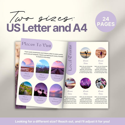 A promotional graphic displaying an open welcome book.