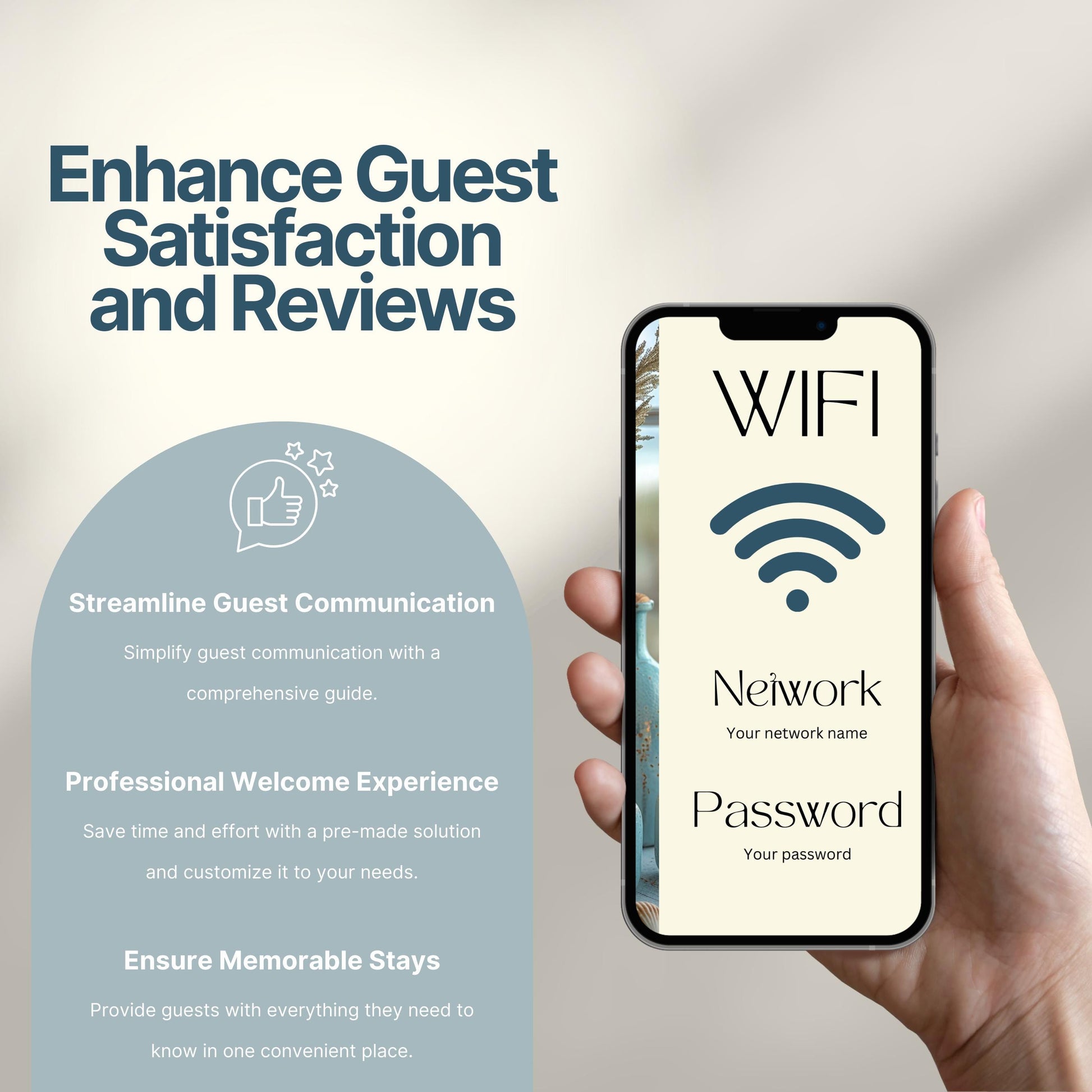 Promotional image titled "Enhance Guest Satisfaction and Reviews."