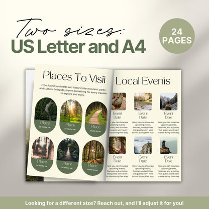 A promotional graphic displaying an open welcome book.